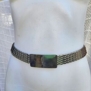 Vintage‎ silver fish scale expansion belt M